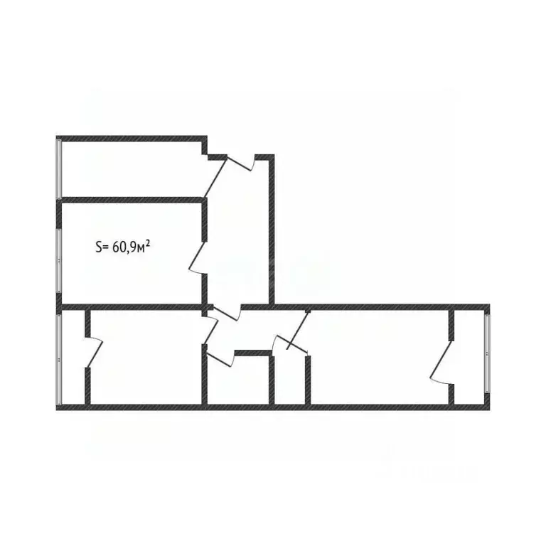 3-к кв. Брянская область, Брянск ул. Крахмалева, 31 (60.9 м) - Фото 2