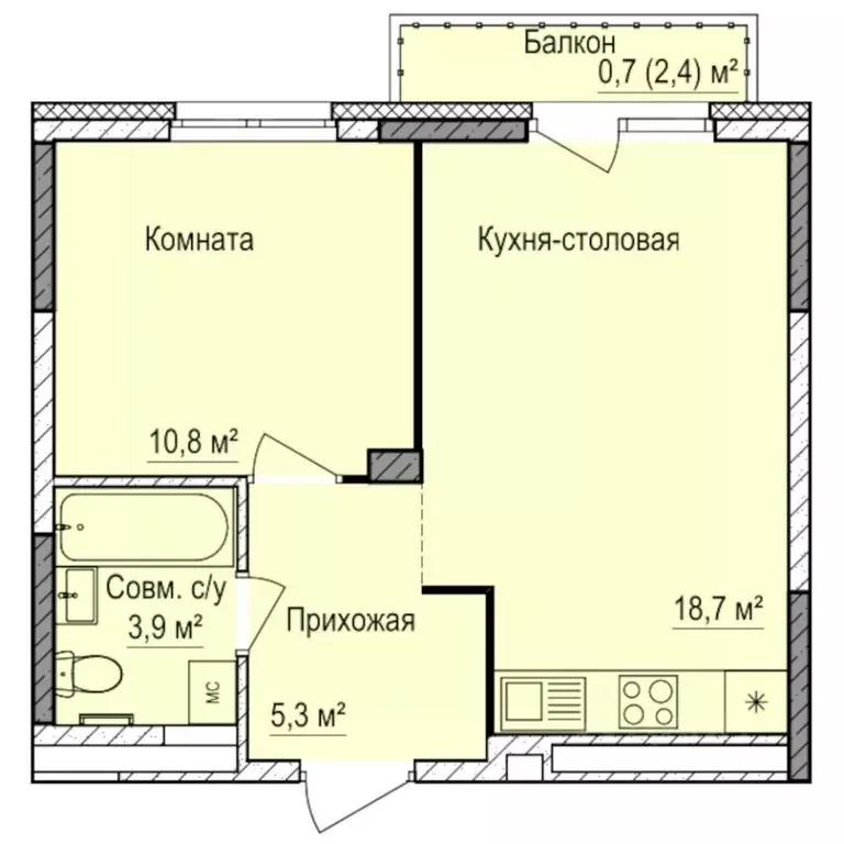 1-к кв. Удмуртия, Ижевск Буммаш жилрайон, Покровский жилой комплекс ... - Фото 1