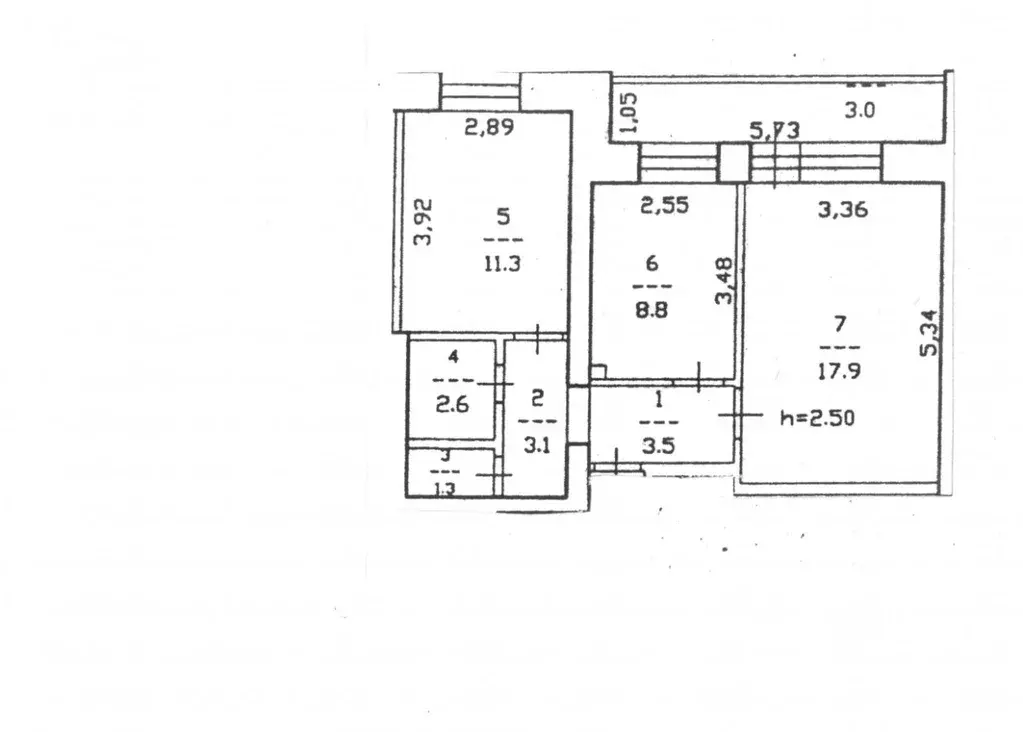 2-к кв. Вологодская область, Череповец Первомайская ул., 21 (48.5 м) - Фото 2