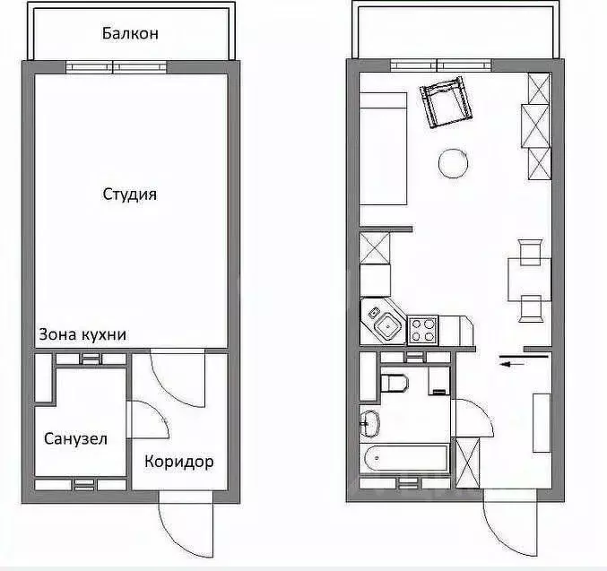 Студия Татарстан, Казань ул. Аметьевская магистраль, 16к4 (27.0 м) - Фото 1