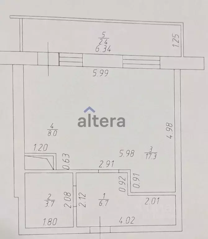 Студия Татарстан, Казань ул. Родины, 24Б (35.7 м) - Фото 1