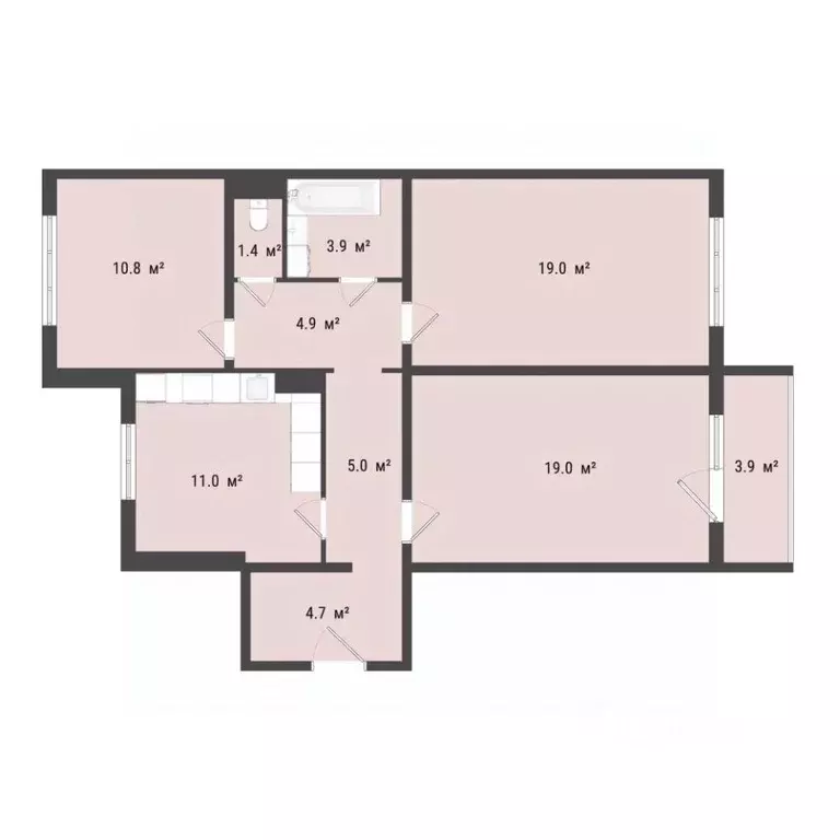 3-к кв. Омская область, Омск Сады Наука мкр, с1 (80.1 м) - Фото 0