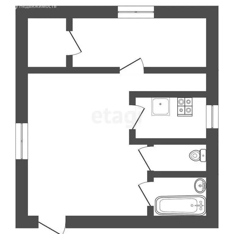 2-комнатная квартира: Ишим, Малая Садовая улица, 60 (40.9 м) - Фото 0
