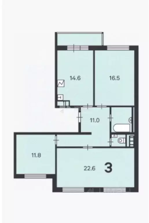 3-к кв. Москва ул. Кварцевая, 4к1 (82.0 м) - Фото 1