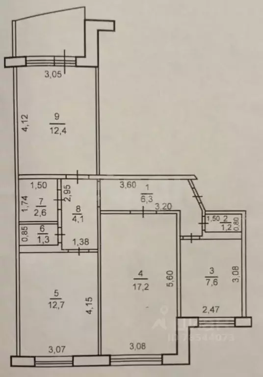 3-к кв. Оренбургская область, Оренбург Липовая ул., 5/2 (66.0 м) - Фото 2