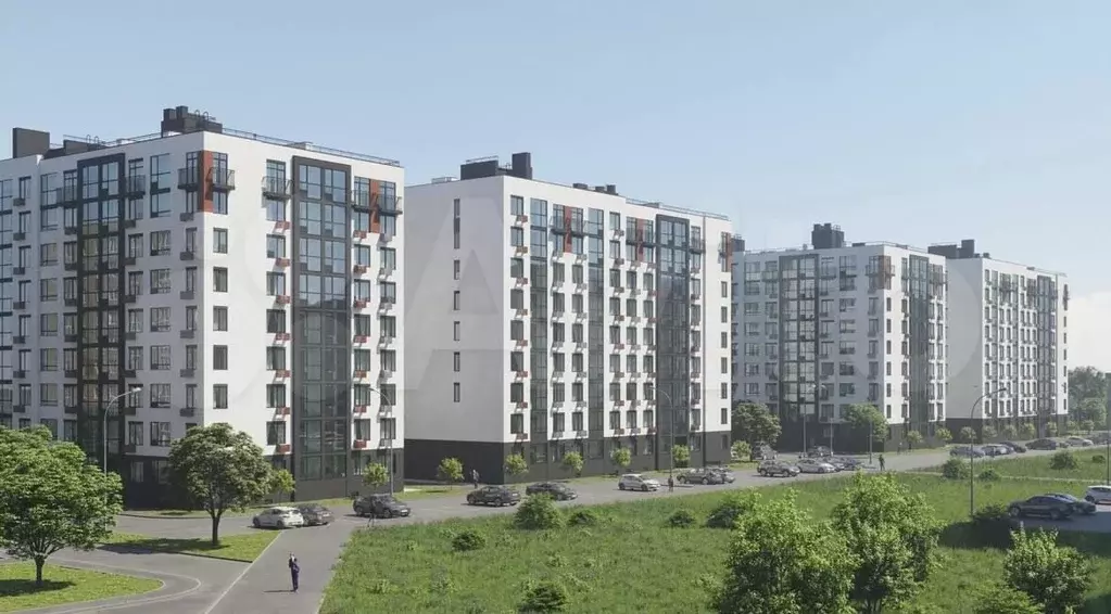 2-к. квартира, 56,6 м, 4/9 эт. - Фото 0
