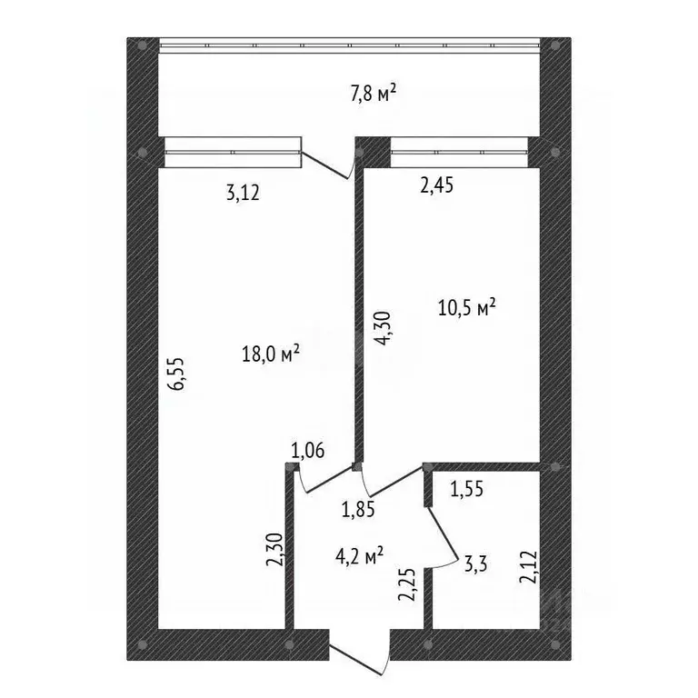 1-к кв. Башкортостан, Уфа просп. Октября, 23 (36.0 м) - Фото 2