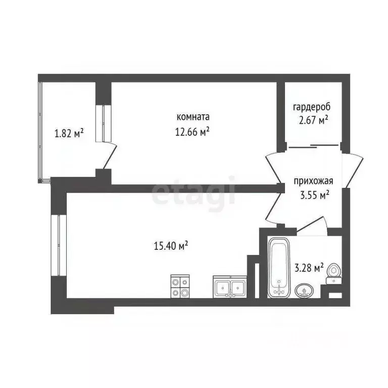 2-к кв. Московская область, Одинцовский городской округ, с. ... - Фото 1