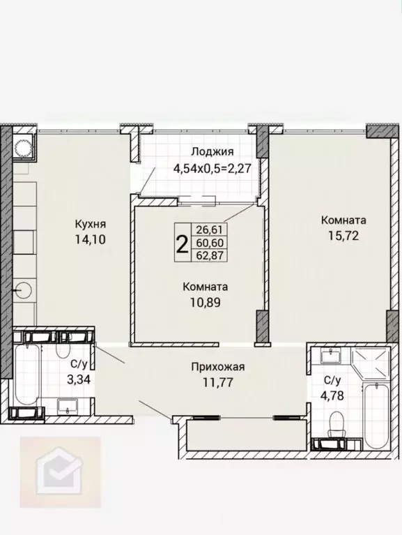 2-к кв. Севастополь ул. Братьев Манганари, 28 (62.87 м) - Фото 0