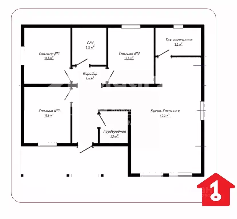 Дом в Омская область, Омский район, с. Усть-Заостровка  (120 м) - Фото 2