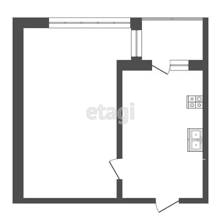 1к в -комнатной квартире (22 м) - Фото 0