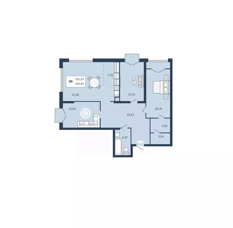 3-к кв. Ставропольский край, Кисловодск  (125.43 м) - Фото 1