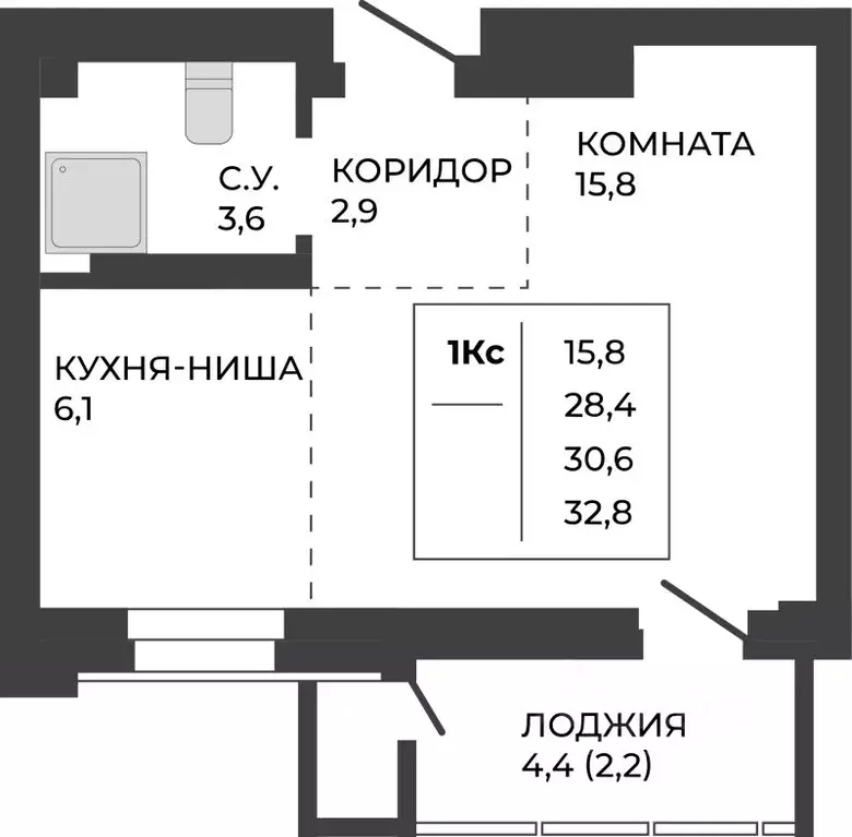 1-к кв. Алтайский край, Барнаул ул. Шумакова, 7к2 (30.6 м) - Фото 0
