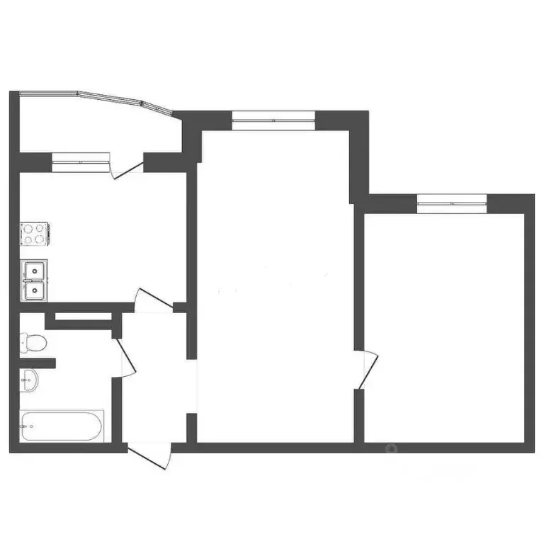 2-к кв. Тюменская область, Тюмень ул. Федюнинского, 58к2 (58.7 м) - Фото 1