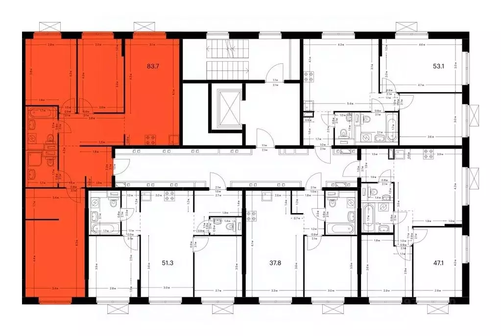 3-к кв. Амурская область, Благовещенск Зея Парк жилой комплекс, 3 ... - Фото 2