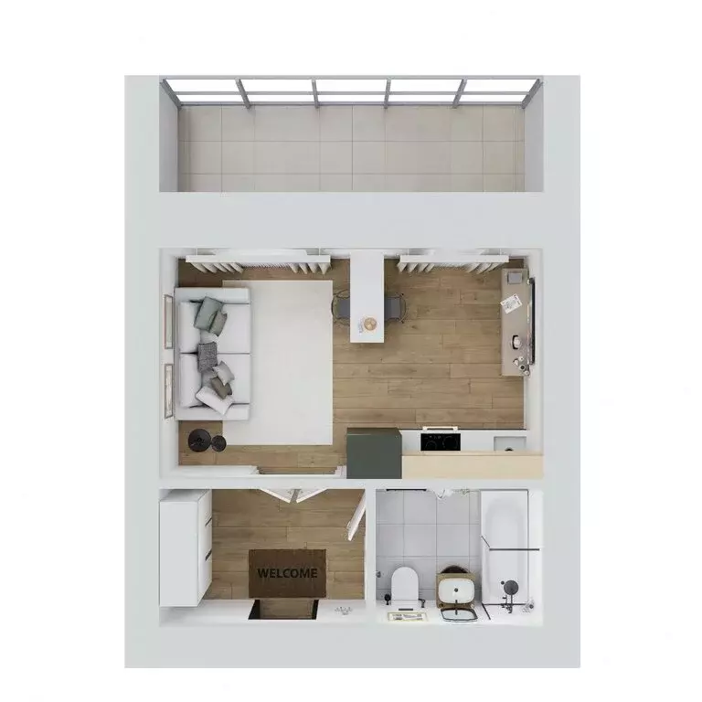 Квартира-студия: Новосибирск, улица Юности, 9 (29.58 м) - Фото 2