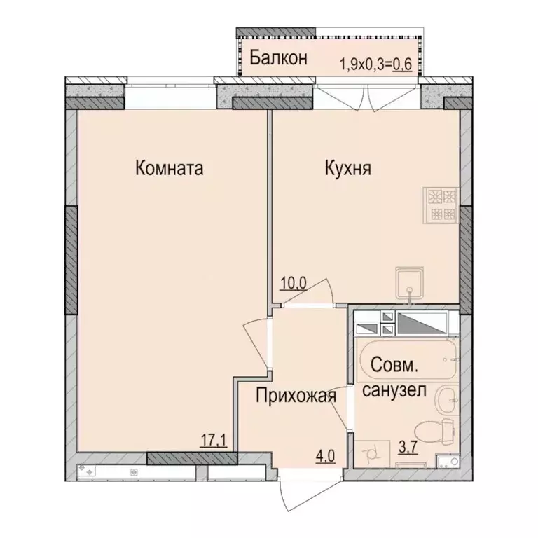 1-к кв. Удмуртия, Ижевск Камбарская ул., 94к4 (35.27 м) - Фото 0