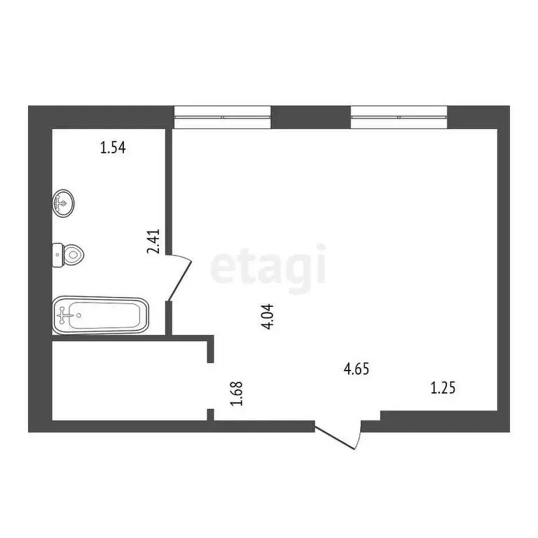 Квартира-студия: Дивногорск, улица Чкалова, 78 (23.8 м) - Фото 1