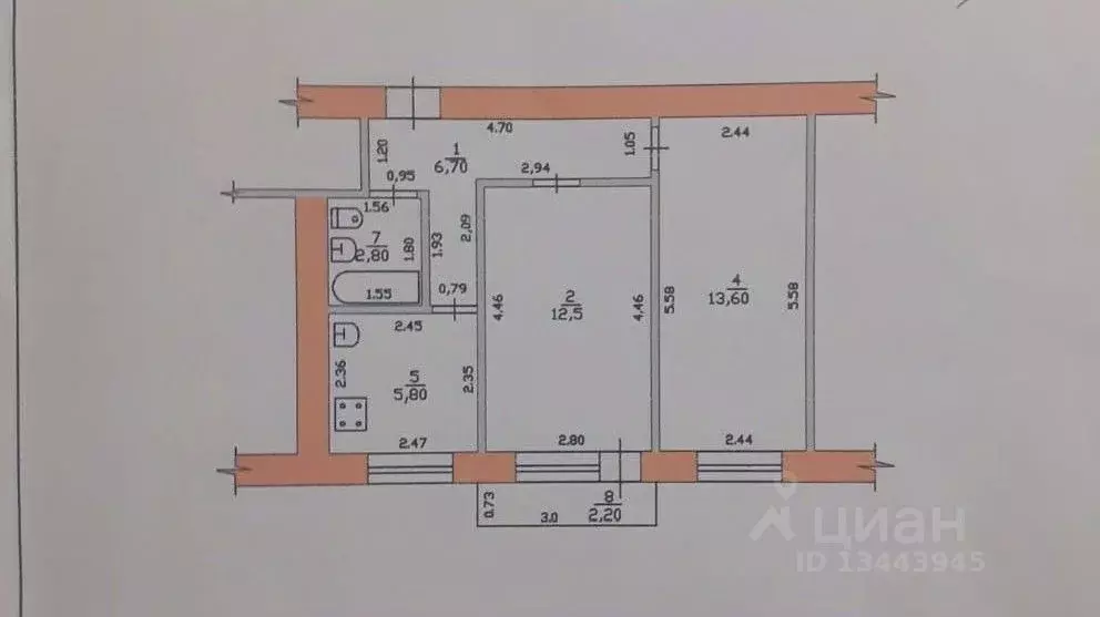 2-к кв. Тамбовская область, Тамбов Советская ул., 111 (41.4 м) - Фото 2
