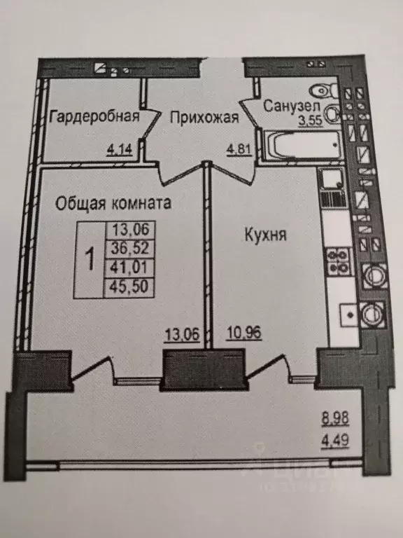 1-к кв. Марий Эл, Йошкар-Ола Светлый мкр,  (42.0 м) - Фото 1