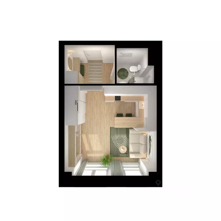 Студия Приморский край, Владивосток ул. Борисенко, 48к4 (25.0 м) - Фото 2