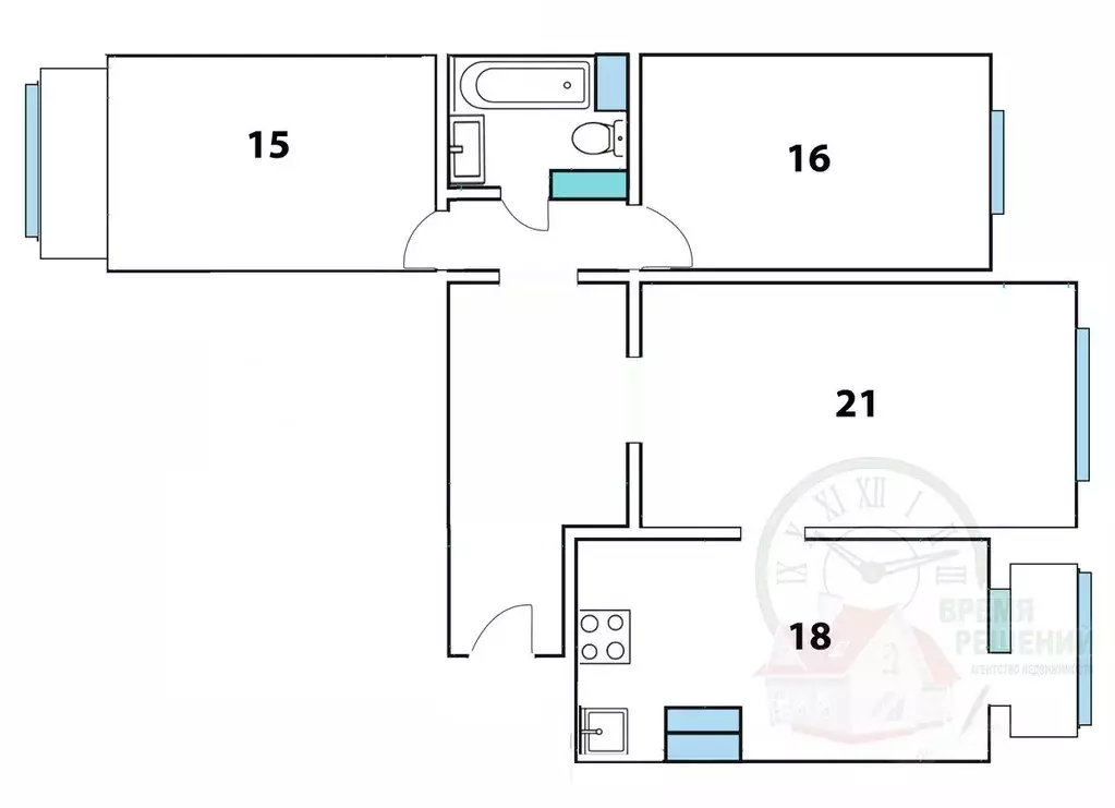 3-к кв. Московская область, Химки просп. Мельникова, 31 (84.3 м) - Фото 2
