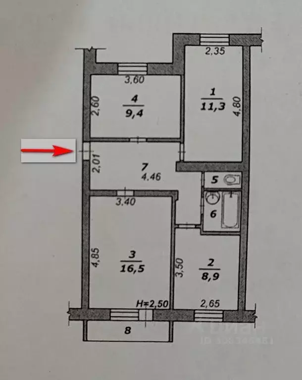 3-к кв. Белгородская область, Белгородский район, Северный городское ... - Фото 0