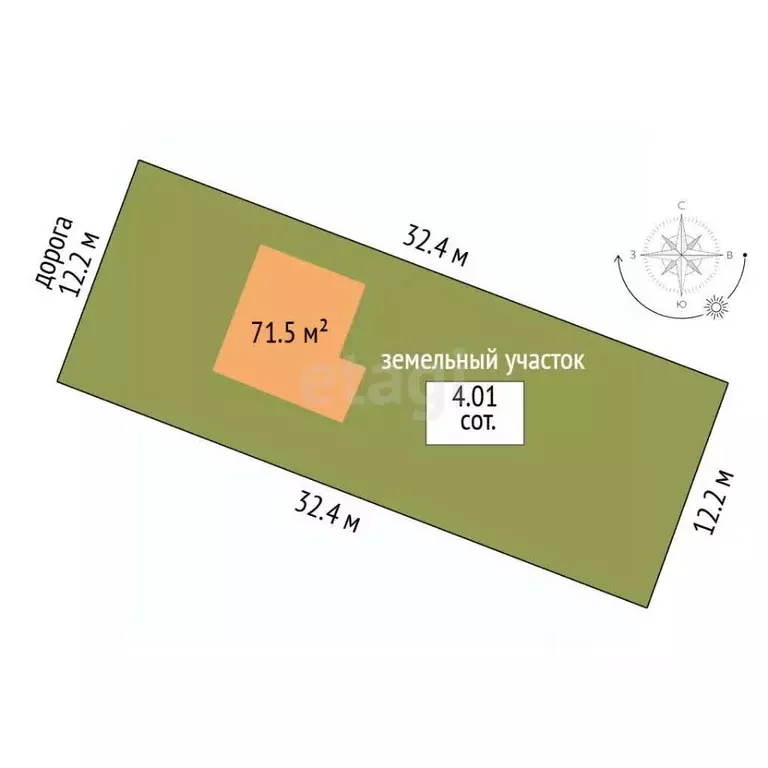 Дом в Крым, Евпатория Отдых садовое товарищество, аллея 6-я, 176 (72 ... - Фото 1