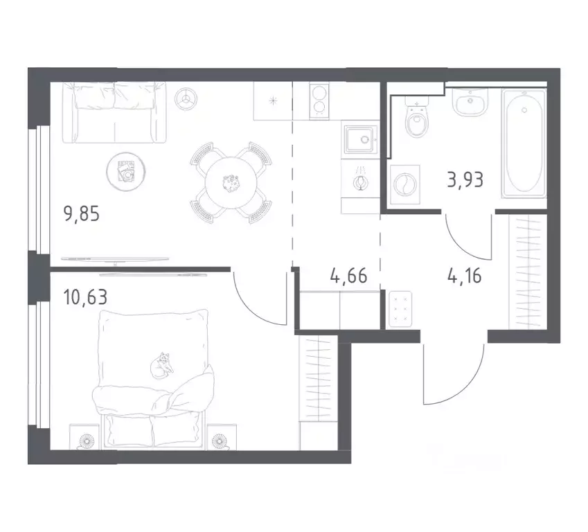 1-к кв. Ростовская область, Ростов-на-Дону Донские Легенды жилой ... - Фото 1