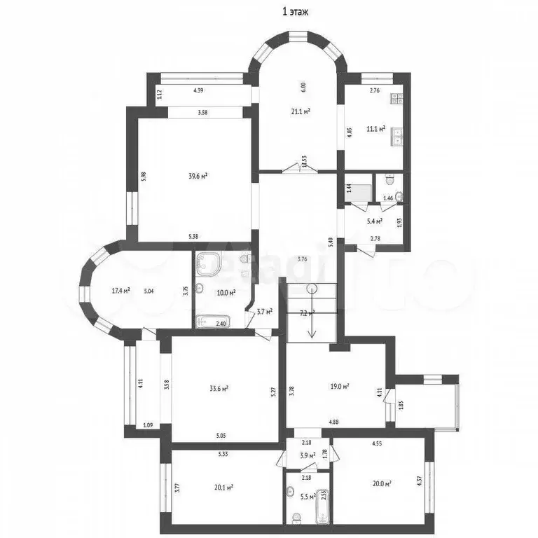 3-к. квартира, 310 м, 1/6 эт. - Фото 0