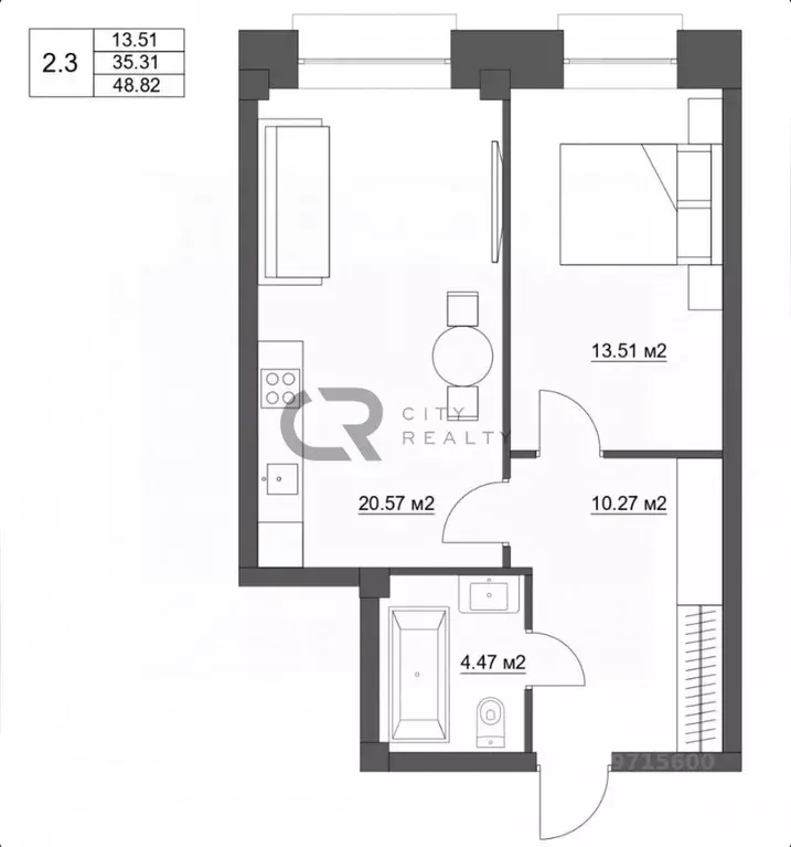 2-к кв. Санкт-Петербург Рыбацкий просп., 18 (52.0 м) - Фото 2