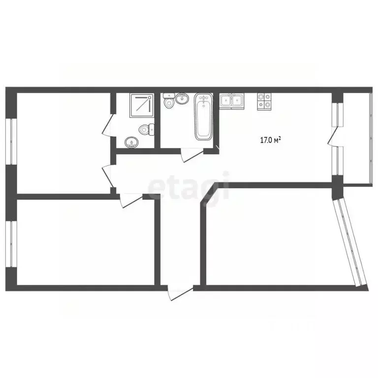 3-к кв. Москва Осенняя ул., 25К1 (111.6 м) - Фото 2