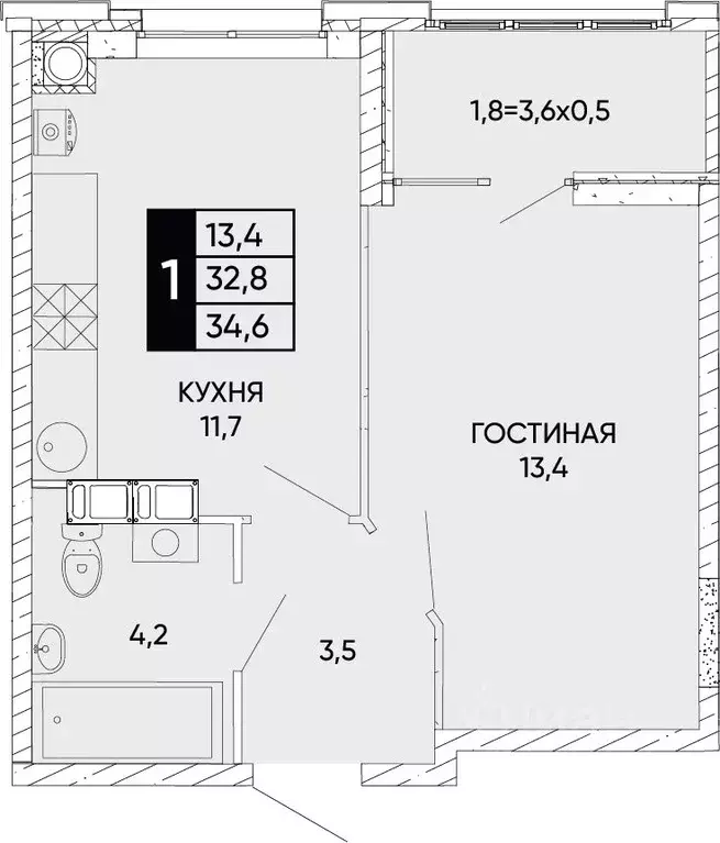 1-к кв. Ростовская область, Ростов-на-Дону Левобережье жилой комплекс ... - Фото 0