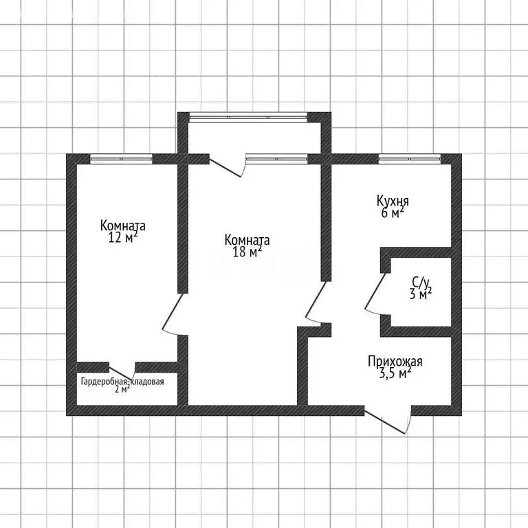 2-комнатная квартира: Майкоп, Спортивная улица, 7 (41.8 м) - Фото 1