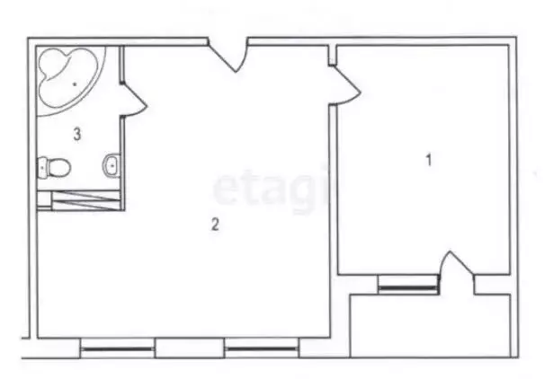 2-комнатная квартира: Усинск, Молодёжная улица, 16 (50.9 м) - Фото 1