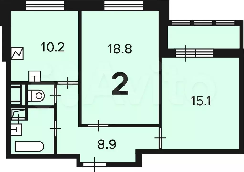 Аукцион: 2-к. квартира, 57,9 м, 5/17 эт. - Фото 0
