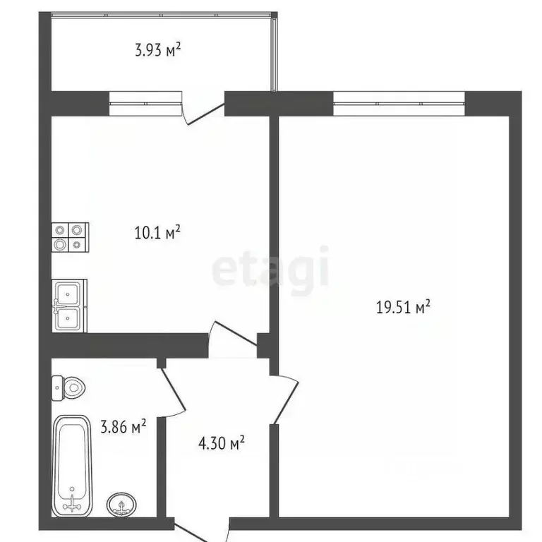 1-к кв. Краснодарский край, Анапа ул. Ленина, 229 (37.9 м) - Фото 2