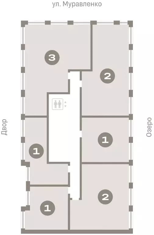 2-комнатная квартира: Тюмень, жилой комплекс Дом у Озера (75.28 м) - Фото 1