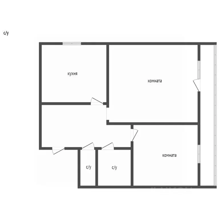 2-к кв. Амурская область, Благовещенск Студенческая ул., 25 (52.6 м) - Фото 1