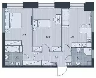 Квартира, 3 комнаты, 60 м - Фото 1