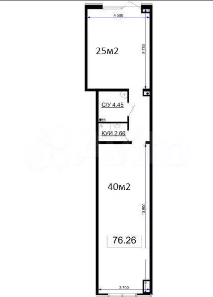 Продам помещение свободного назначения, 76.26 м - Фото 1