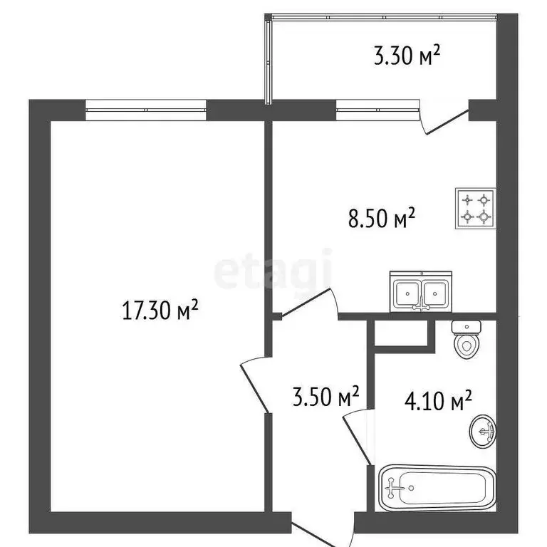 1-комнатная квартира: Санкт-Петербург, проспект Маршака, 26 (33.4 м) - Фото 1