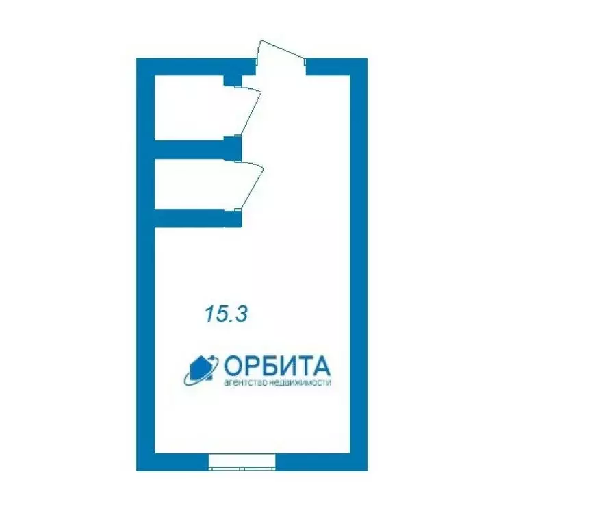 Квартира-студия: Тюмень, улица 50 лет Октября, 33 (17.6 м) - Фото 1