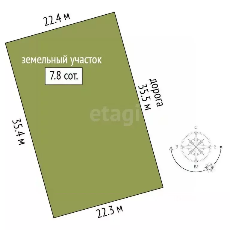 Участок в Севастополь с. Орловка, ш. Качинское, 57/17 (7.81 сот.) - Фото 2