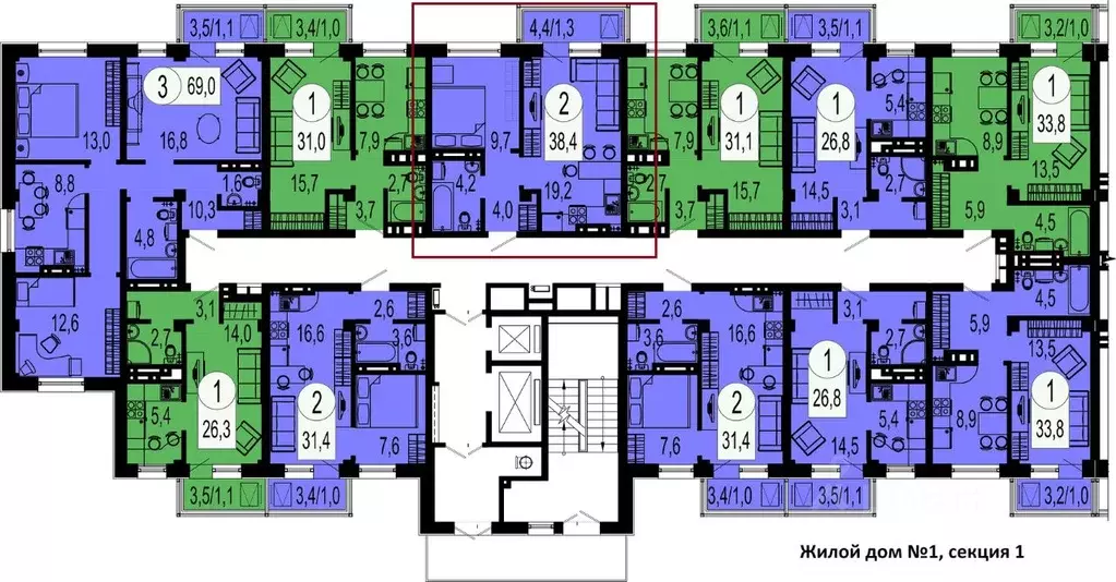 2-к кв. Красноярский край, Красноярск Лесопарковая ул., 21 (39.0 м) - Фото 1