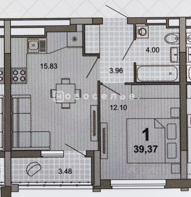 1-к кв. Рязанская область, Рязань ш. Солотчинское, 4к2 (40.0 м) - Фото 2