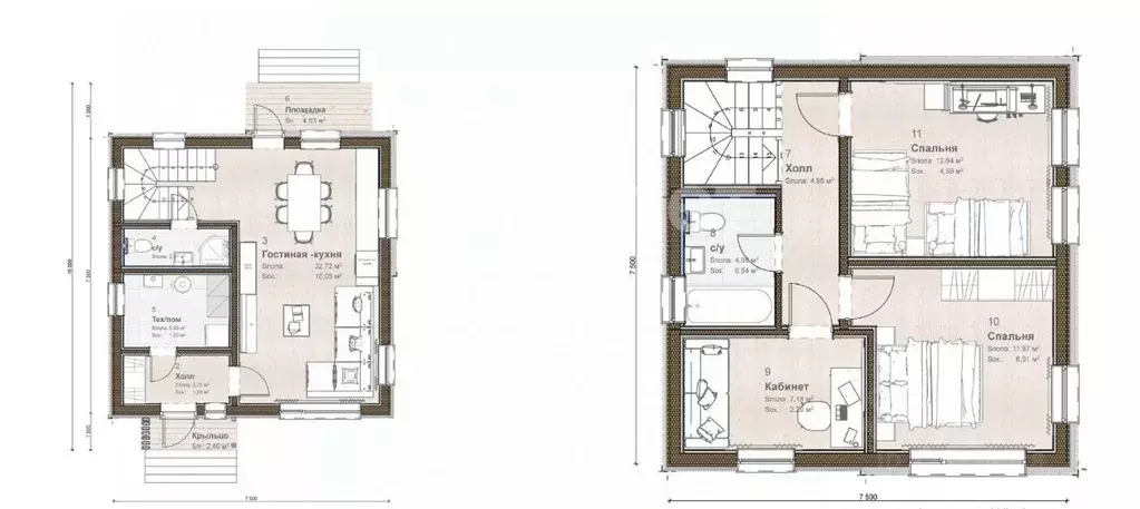 Дом в Московская область, Подольск городской округ, д. Пузиково  (118 ... - Фото 2