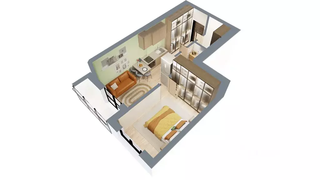 1-к кв. Башкортостан, Нефтекамск ул. Строителей, 29А (41.42 м) - Фото 2