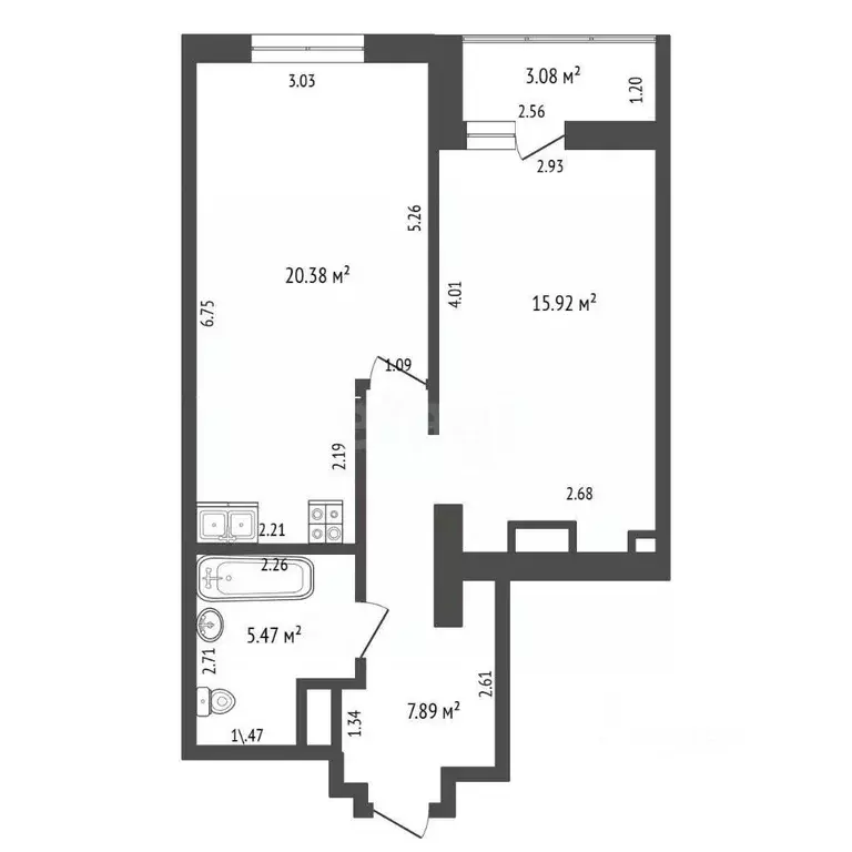 2-к кв. Мордовия, Саранск ул. Полежаева, 94 (52.7 м) - Фото 0