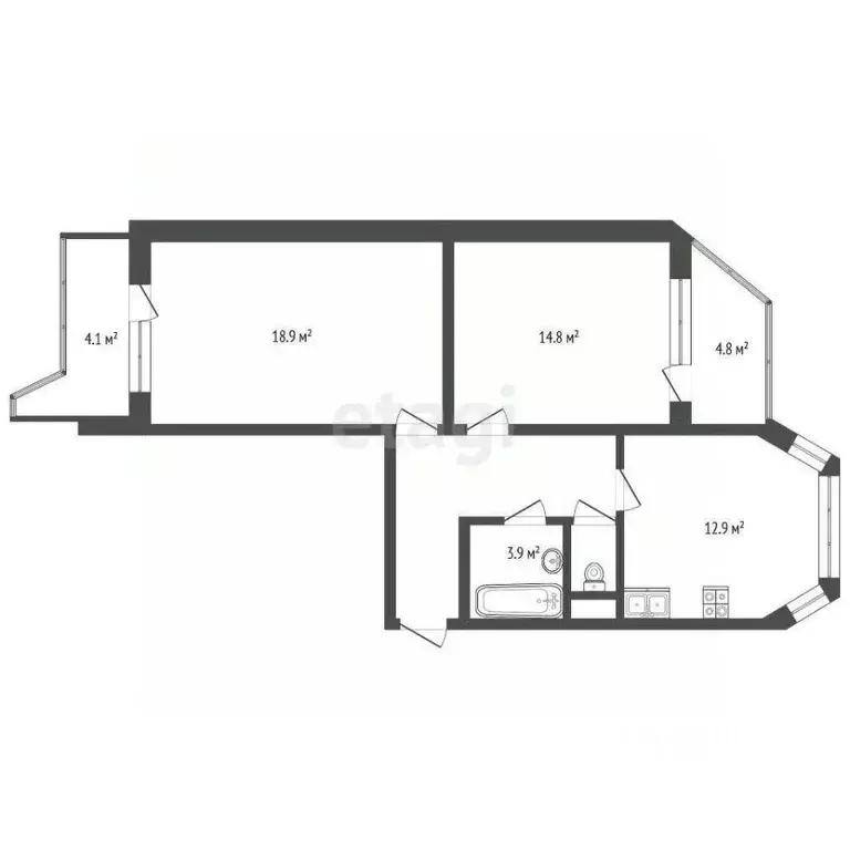 2-к кв. Москва Дорожная ул., 34К2 (59.9 м) - Фото 1